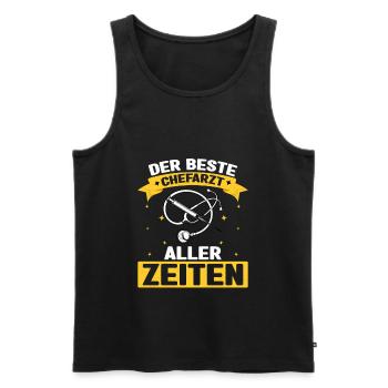 Der Beste Chefarzt Aller Zeiten Chirurg Doktor Ska - Männer Premium Bio Tank Top - Schwarz - Vorne - AI Model Male 178 light (178cm)