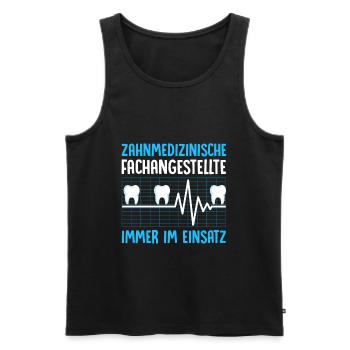 Zahnmedizinische Fachangestellte Zahnarztpraxis He - Männer Premium Bio Tank Top - Schwarz - Vorne - Michal (187cm)