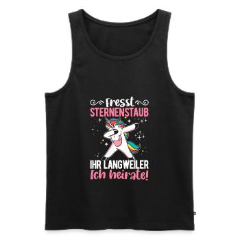Fresst Meinen Sternenstaub Einhorn Liebhaber Einhö - Männer Premium Bio Tank Top - Schwarz - Vorne - AI Model Male 178 light (178cm)