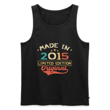 Made in 2015 | Limited Edition 2015 | Original - Men's Premium Organic Tank Top - black - Front - AI Model Male 178 light (178cm)