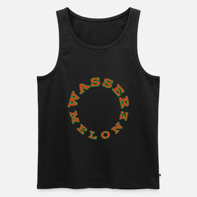 Wasser Melone - Männer Premium Bio Tank Top - Schwarz