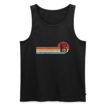 Alto Clef Retro Viola Player Violist - Men's Premium Organic Tank Top - black - Front - Michal (187cm)
