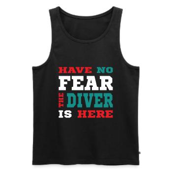 Have no Fear the Diver is here Outfit - Men's Premium Organic Tank Top - black - Front - Michal (187cm)