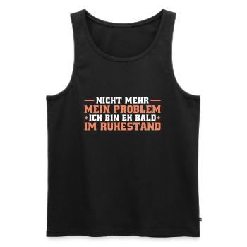 Rentner Eh bald im Ruhestand - Männer Premium Bio Tank Top - Schwarz - Vorne - Michal (187cm)
