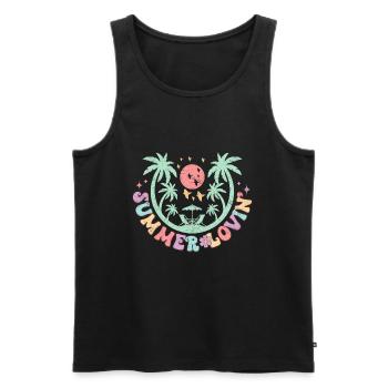 Summer Lovin' - Retro Design - Men's Premium Organic Tank Top - black - Front - Michal (187cm)