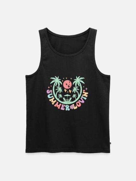 Summer Lovin' - Retro Design - Men's Premium Organic Tank Top - black