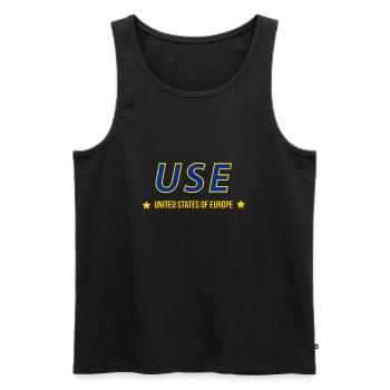 USE Vereinigte Staaten von Europa U.S.E EU EUdSSR - Männer Premium Bio Tank Top - Schwarz - Vorne - AI Model Male 178 light (178cm)