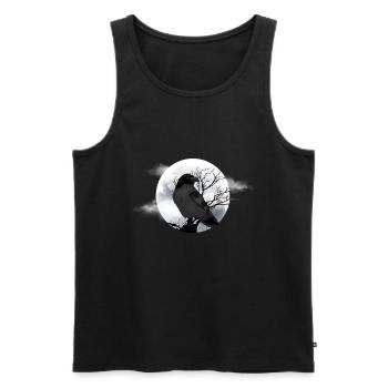 Corbeau lunaire - Débardeur bio Premium Homme - noir - Devant - Michal (187cm)