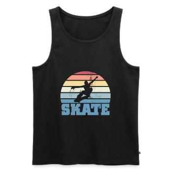Skateboarding Fan Skate Skater Kinder Geschenk - Männer Premium Bio Tank Top - Schwarz - Vorne - Michal (187cm)