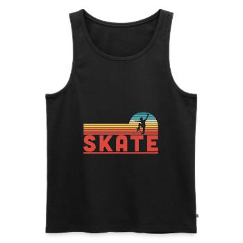 Skate Skater Boys Geschenk Skateboard Fan - Männer Premium Bio Tank Top - Schwarz - Vorne - Michal (187cm)