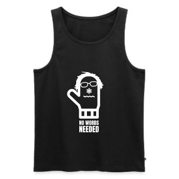 Bernie Sanders mittens mittens - Men's Premium Organic Tank Top - black - Front - AI Model Male 178 light (178cm)