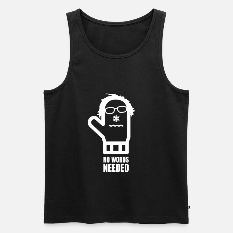 Bernie Sanders Fäustlinge Fausthandschuhe - Männer Premium Bio Tank Top - Schwarz