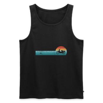 Vintage Moped Retro Sunset Cadeau - Débardeur bio Premium Homme - noir - Devant - Michal (187cm)