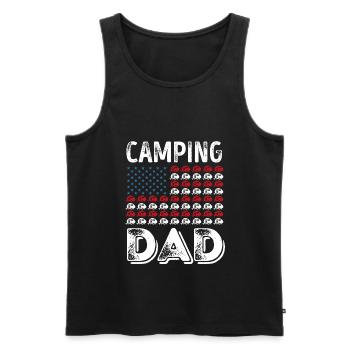 Camping Dad Caravan 4. Juli Geschenk Vatertag - Männer Premium Bio Tank Top - Schwarz - Vorne - AI Model Male 178 light (178cm)