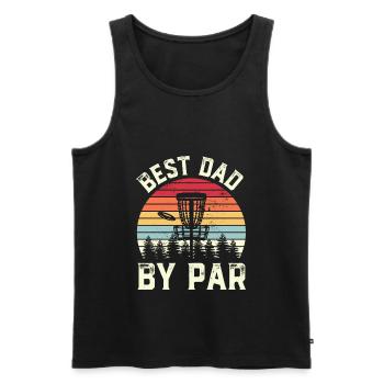 Lustiges Disc Golf wFathers Day Geschenk - Männer Premium Bio Tank Top - Schwarz - Vorne - Michal (187cm)