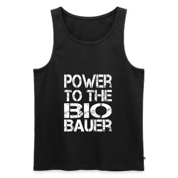 Power To The Bio Bauer - Männer Premium Bio Tank Top - Schwarz - Vorne - AI Model Male 178 light (178cm)