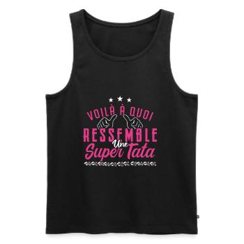 Super tata - Débardeur bio Premium Homme - noir - Devant - Michal (187cm)