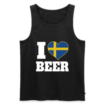 I love beer and the patriotic expression - Men's Premium Organic Tank Top - black - Front - AI Model Male 178 light (178cm)