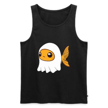 Goldfische Halloween Lustig Geist - Männer Premium Bio Tank Top - Schwarz - Vorne - Michal (187cm)