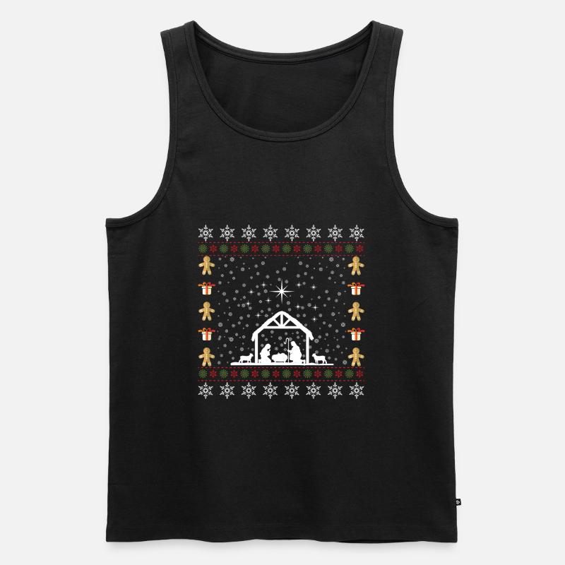 Weihnachten Grippe - Männer Premium Bio Tank Top - Schwarz