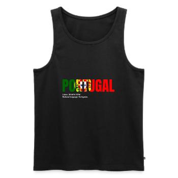 Portugal Portugais - Débardeur bio Premium Homme - noir - Devant - Michal (187cm)