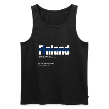 Finnland - Männer Premium Bio Tank Top - Schwarz - Vorne - AI Model Male 178 light (178cm)