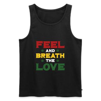 Reggae forever - Men's Premium Organic Tank Top - black - Front - AI Model Male 178 light (178cm)