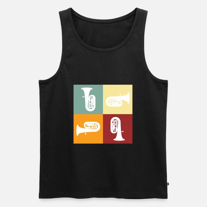 Tuba - Männer Premium Bio Tank Top - Schwarz