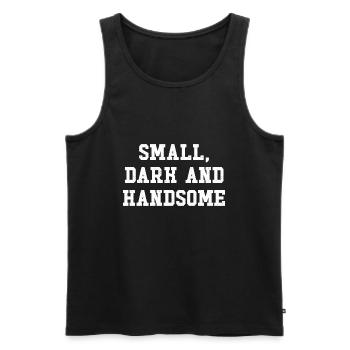Small dark and handsome - Men's Premium Organic Tank Top - black - Front - AI Model Male 178 light (178cm)