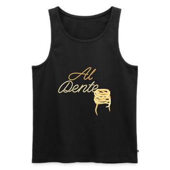 Al Dente Lustige Nudeln Pasta Spaghetti Foodlie - Männer Premium Bio Tank Top - Schwarz - Vorne - AI Model Male 178 light (178cm)
