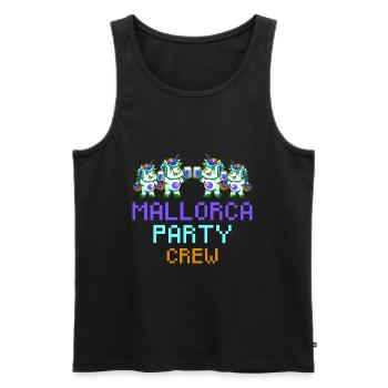 Unicorn Mallorca Party Crew Funny - Men's Premium Organic Tank Top - black - Front - Michal (187cm)
