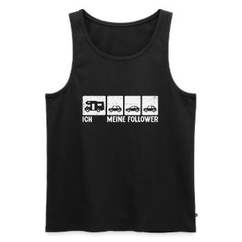 Camping Meine Follower Wohnmobil Camper - Männer Premium Bio Tank Top - Schwarz - Vorne - Michal (187cm)