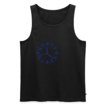 clock pendulum 0 - Men's Premium Organic Tank Top - black - Front - AI Model Male 178 light (178cm)