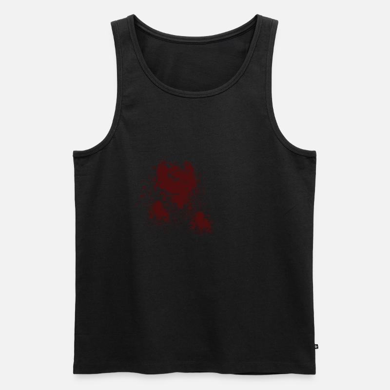blood - Männer Premium Bio Tank Top - Schwarz