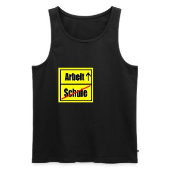 Arbeit Schulende Schulabschluss Ausbildung Job - Männer Premium Bio Tank Top - Schwarz - Vorne - AI Model Male 178 light (178cm)