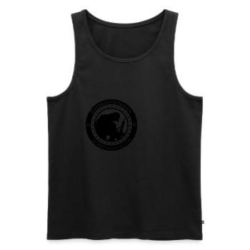 du bist nicht allein - Männer Premium Bio Tank Top - Schwarz - Vorne - Michal (187cm)