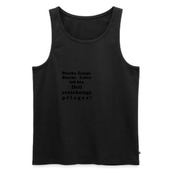 Heilerziehungspfleger Lustiger Spruch Geschenkidee - Männer Premium Bio Tank Top - Schwarz - Vorne - Michal (187cm)