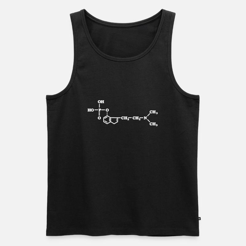 psilocybine molécule magic mushroom trip - Débardeur bio Premium Homme - noir
