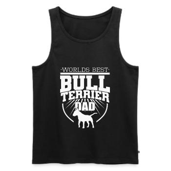Bull Terrier Dog Daddy Dad Gift - Men's Premium Organic Tank Top - black - Front - Michal (187cm)