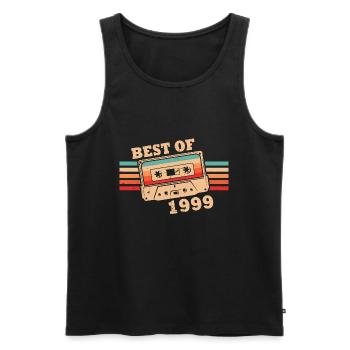 Das Beste aus 1999 Vintage Retro Kassette - Männer Premium Bio Tank Top - Schwarz - Vorne - Michal (187cm)