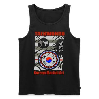 Taekwondo Corée - Martial Arts T-Shirt &Sweat à capuche - Débardeur bio Premium Homme - noir - Devant - AI Model Male 178 light (178cm)