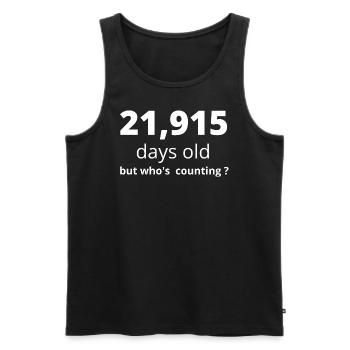 60. Geburtstag - Männer Premium Bio Tank Top - Schwarz - Vorne - AI Model Male 178 light (178cm)