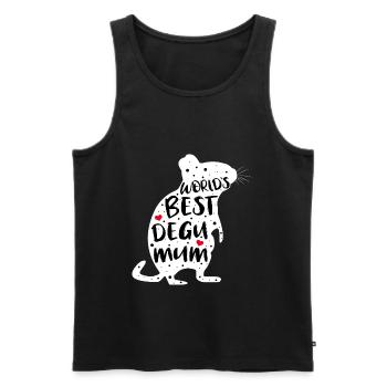Degu MUM | Gift for degu owners - Men's Premium Organic Tank Top - black - Front - AI Model Male 178 light (178cm)