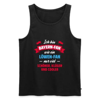 ICH BIN BAYERN FAN | FUSSBALL | GESCHENK - Männer Premium Bio Tank Top - Schwarz - Vorne - Michal (187cm)