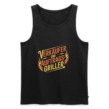 Verkäufer und Auftragsgriller BBQ Grillen - Männer Premium Bio Tank Top - Schwarz - Vorne - Michal (187cm)