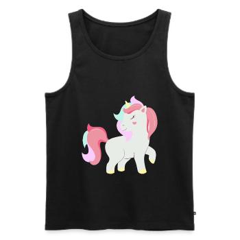 Licorne - licorne - Débardeur bio Premium Homme - noir - Devant - AI Model Male 178 light (178cm)