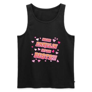 Das coole meine Enkelin ist die Beste T-Shirt - Männer Premium Bio Tank Top - Schwarz - Vorne - Michal (187cm)
