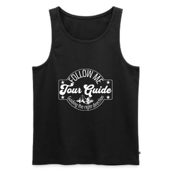 Tour Guide - Männer Premium Bio Tank Top - Schwarz - Vorne - AI Model Male 178 light (178cm)