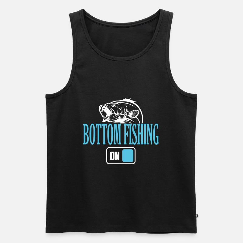 Fisherman Bottom Angelmodus Ein - Männer Premium Bio Tank Top - Schwarz