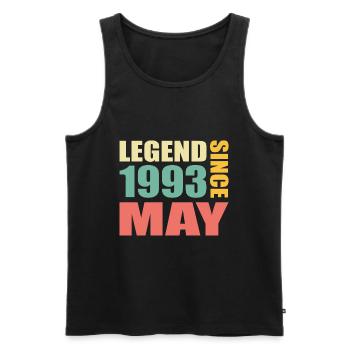 31ème anniversaire mai millésime 1993 idée cadeau - Débardeur bio Premium Homme - noir - Devant - Michal (187cm)